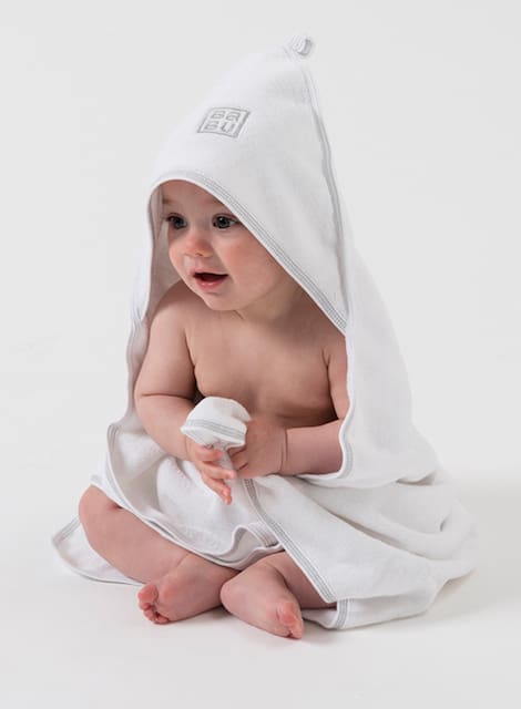 baby in a Babu Terry towel