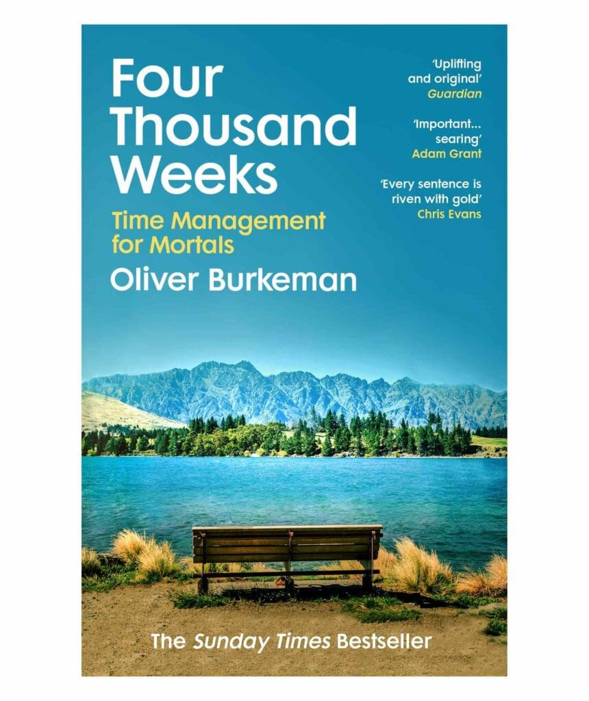 a cover image of Four Thousand Weeks, as part of a self-help books special
