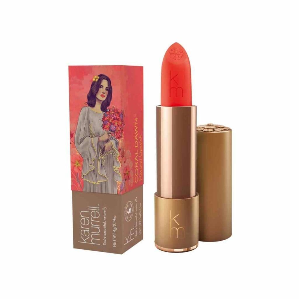 Karen Murrell lipstick against a white background, part of our best spring beauty collection